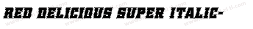 Red Delicious Super Italic字体转换